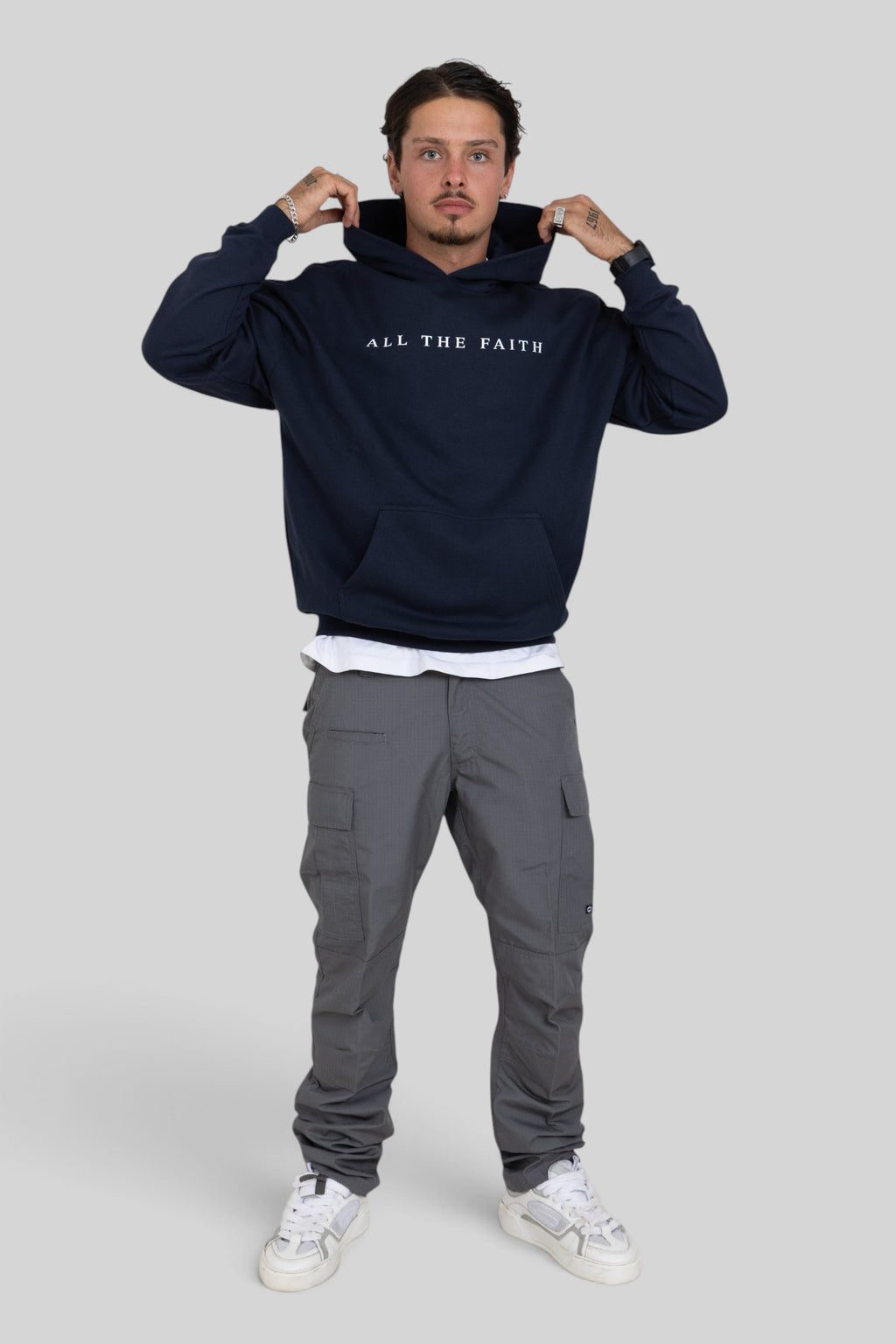 All The Faith Cross Back Heavyweight Hoodie