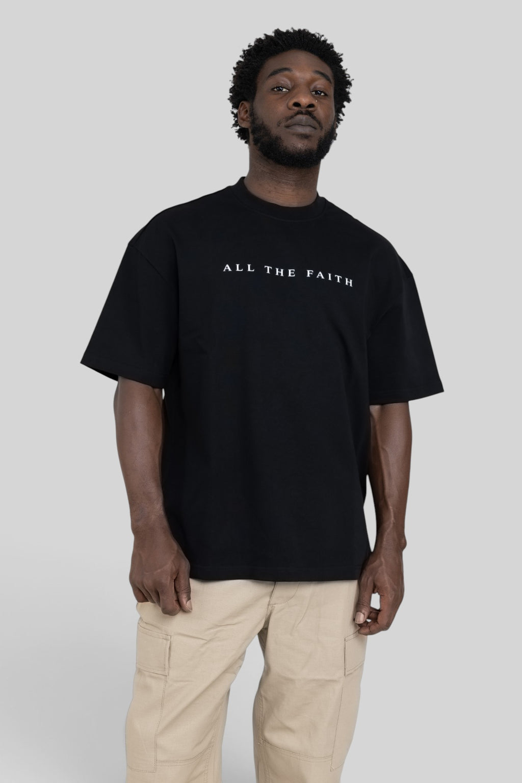 All The Faith Cross Back Oversized T-Shirt