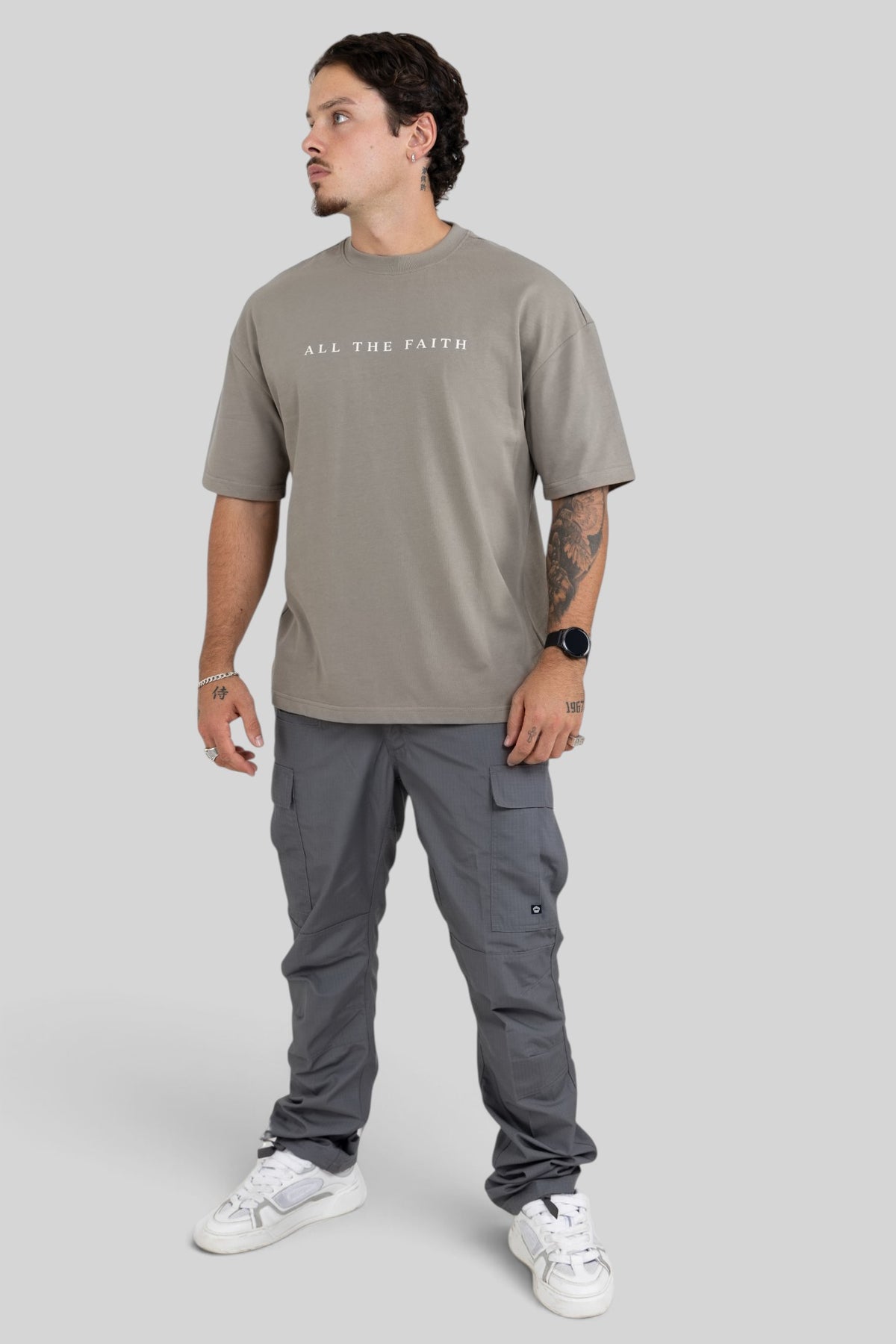 All The Faith Cross Back Oversized T-Shirt