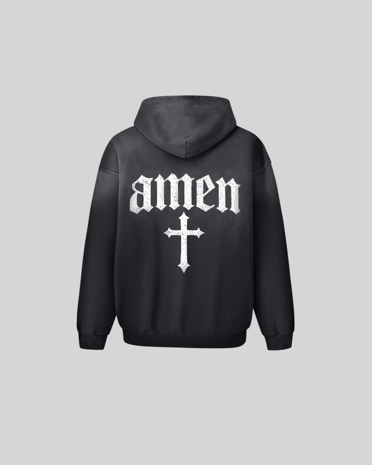 In God We Trust Faded Oversized Hoodie