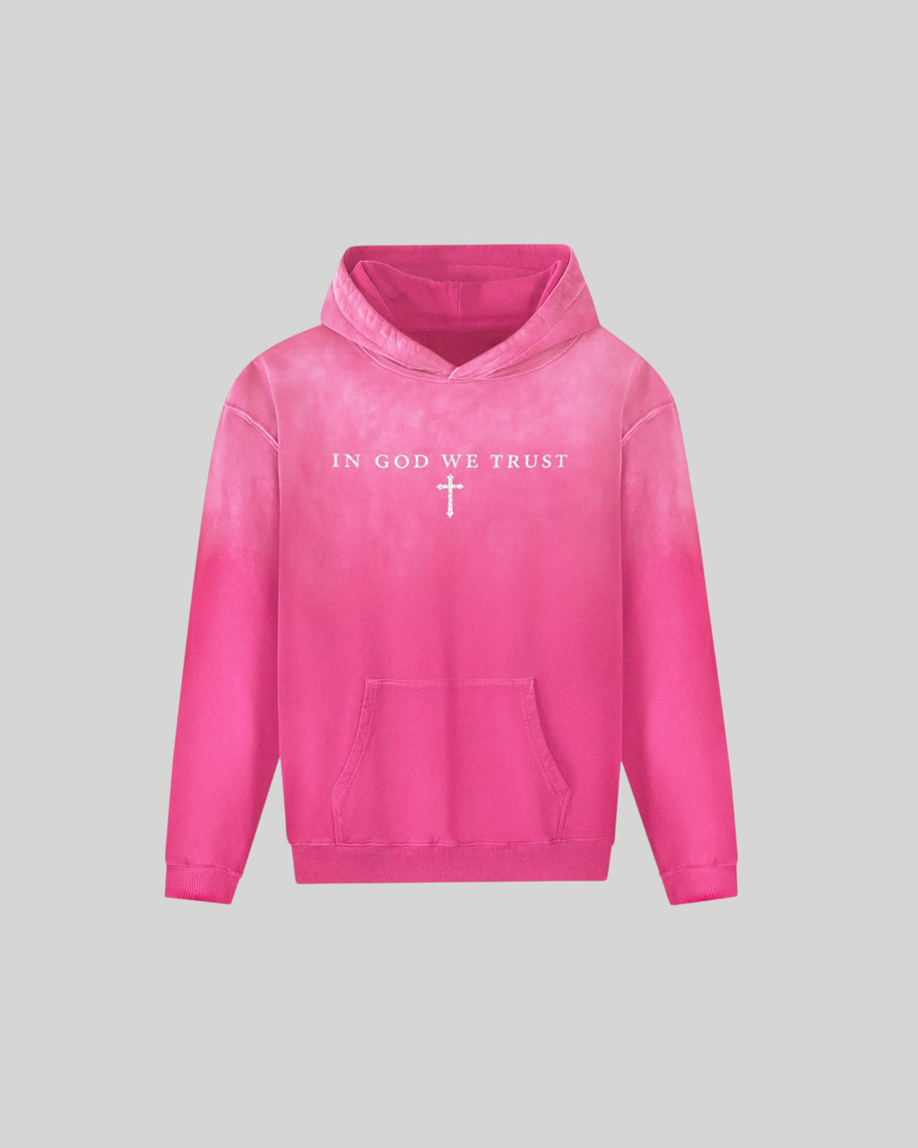 In God We Trust Faded Oversized Hoodie