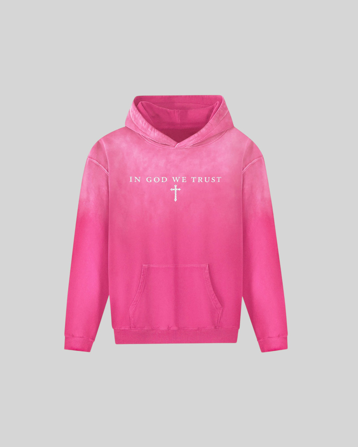 In God We Trust Faded Oversized Hoodie