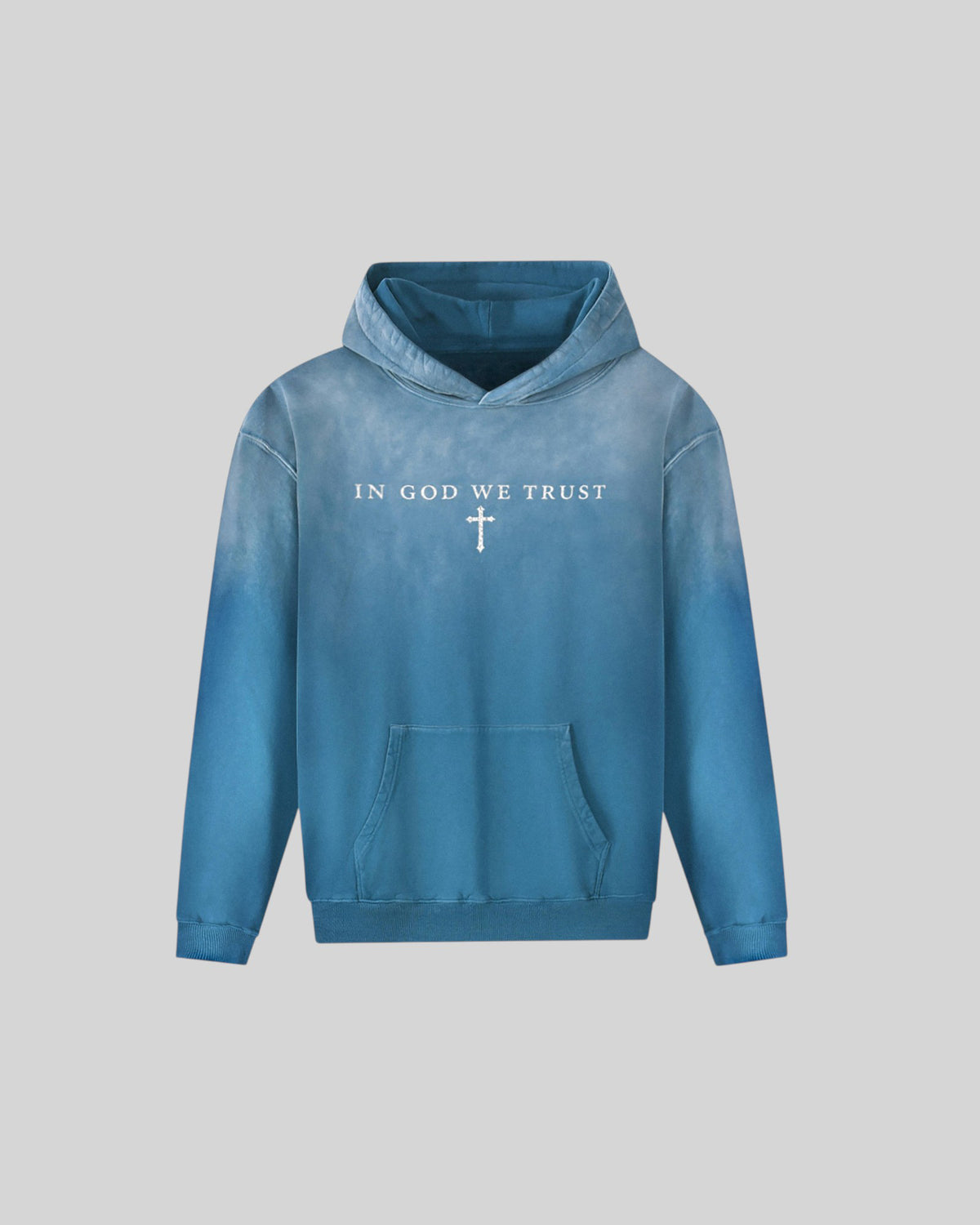 In God We Trust Faded Oversized Hoodie