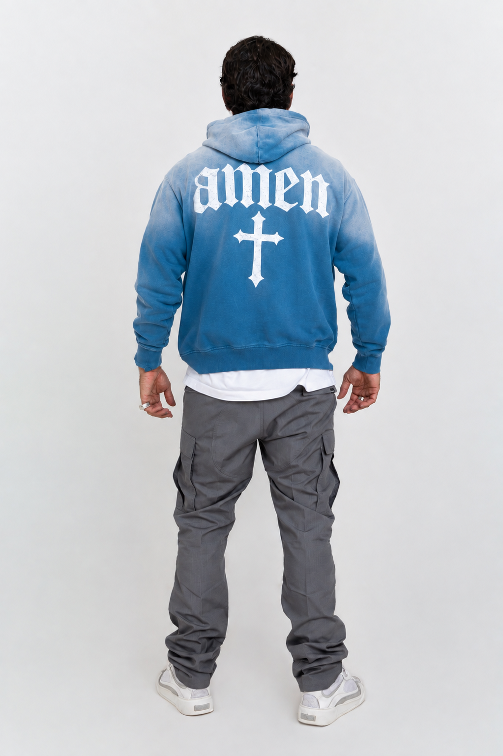 In God We Trust Faded Oversized Hoodie